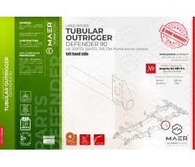 Defender 90 All engines LH Tubular Outrigger